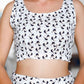 Miravan Women's White Animal Print Round Neck Top With Side Slit Skirt Co-Ord Set - Swadesiicart