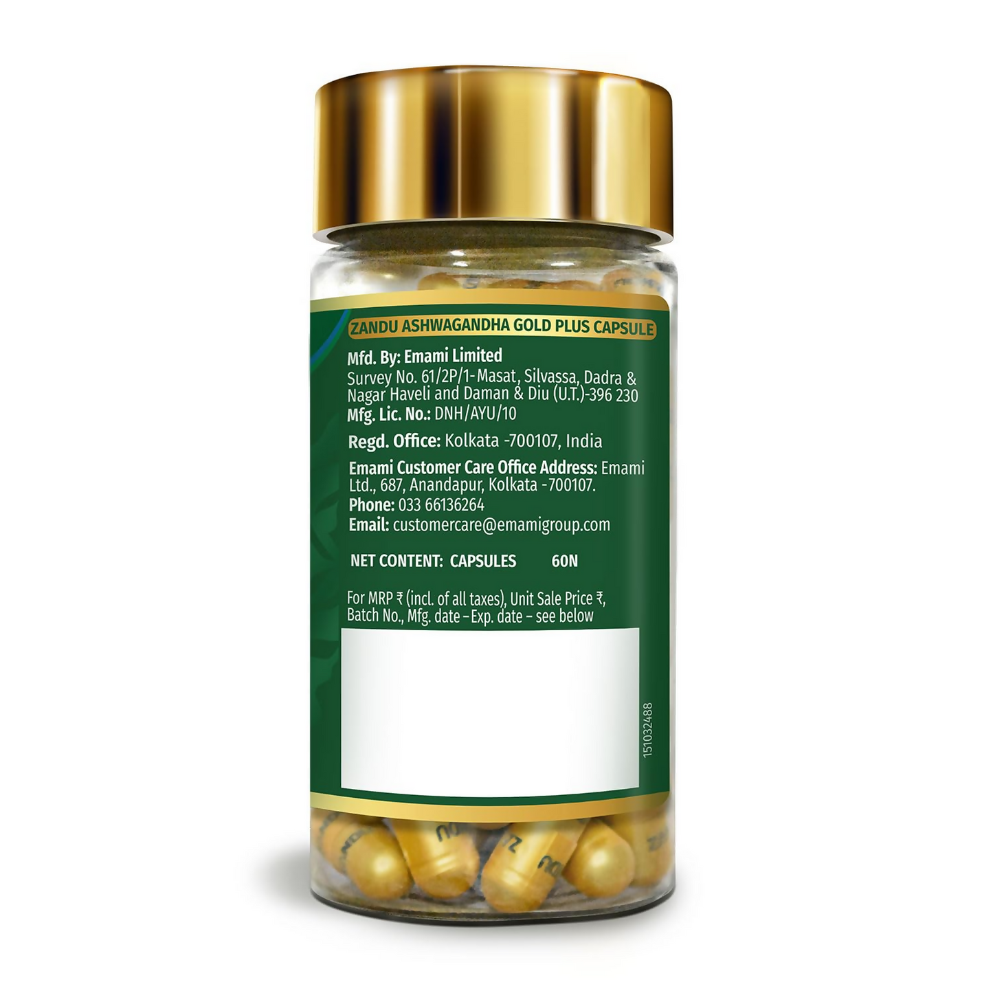 Zandu Ashwagandha Gold Plus Capsules - Swadesiicart