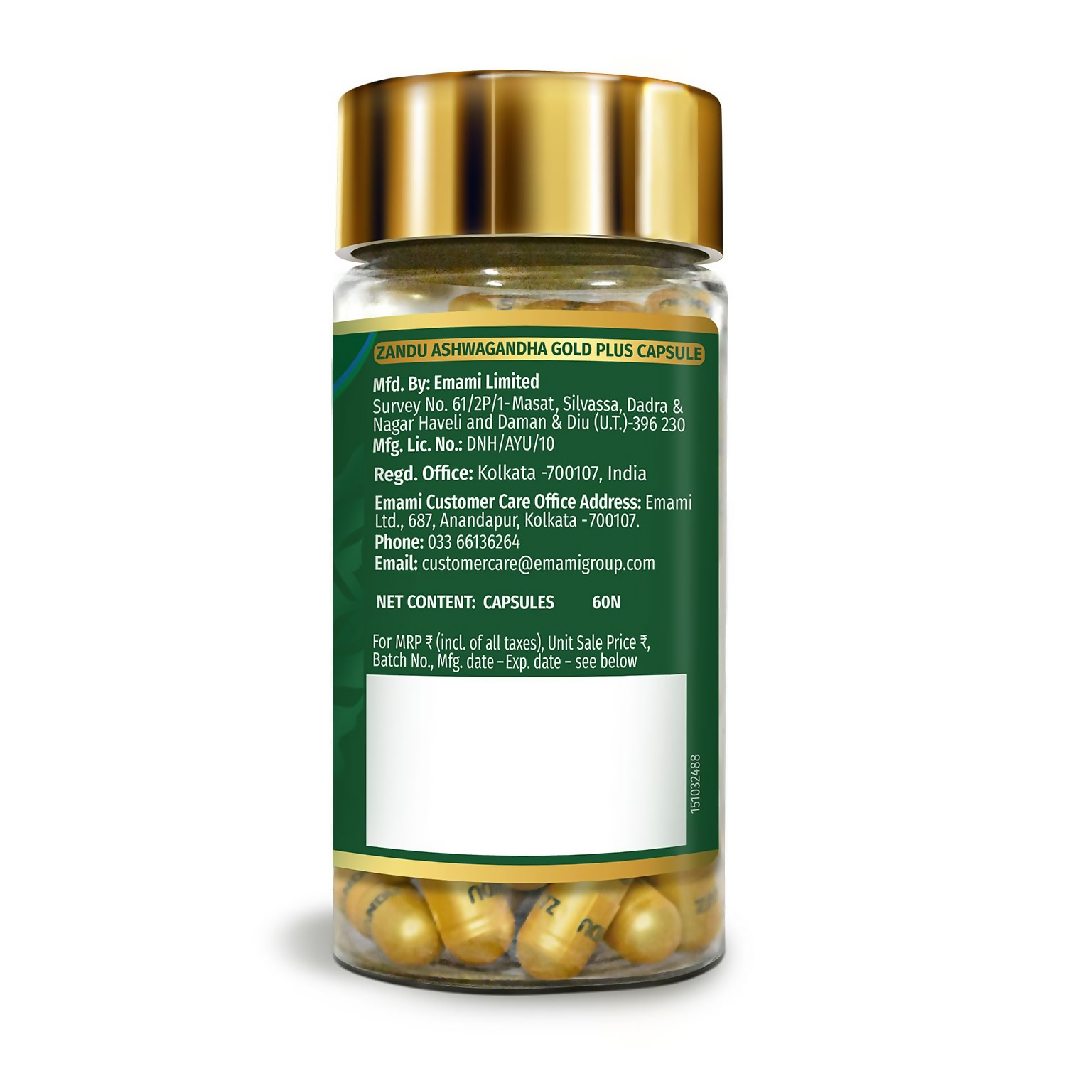 Zandu Ashwagandha Gold Plus Capsules - Swadesiicart