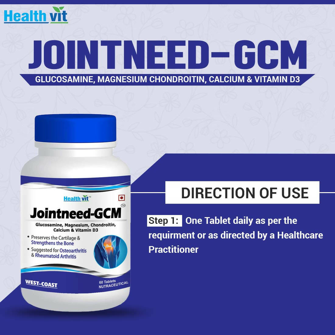 Healthvit Jointneed-GCM Tablets - Swadesiicart