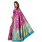 Vamika Banarasi Jaquard Purple Weaving Saree (BANARASI 07) | Swadesiicart