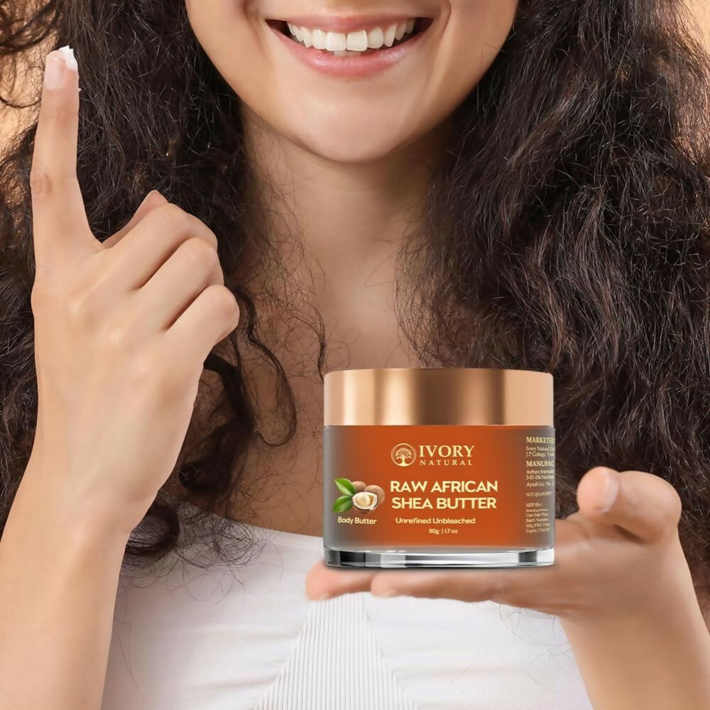 Ivory Natural African Shea Butter Unrefined For Skin and Hair, Rich in Antioxidants and Natural Hydration | Swadesiicart