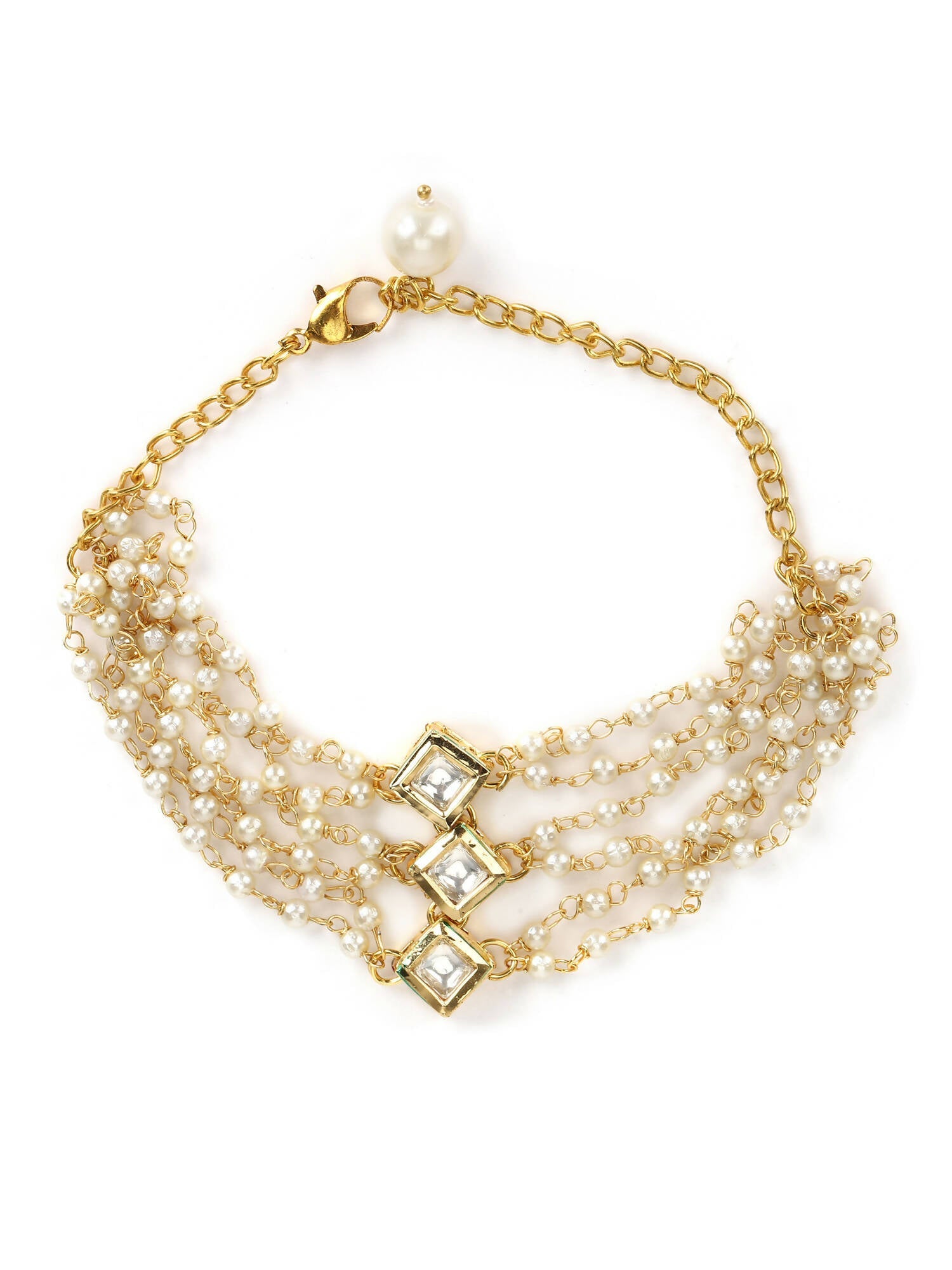 Women's White Bracelet - Ruby Raang - Swadesiicart