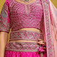 House of Panchhi Pink Pure Silk Moti & Zarkan heavy embroidery Lehenga choli & Dupatta | Swadesiicart