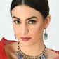 Mominos Fashion Johar Kamal Women Oxidised Silver-Plated Brass Finish Kundan Choker (Multi) | Swadesiicart