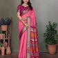 Joban Fashion Pink Floral Banarasi Silk Sarees | Swadesiicart
