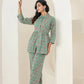 Kaajh Women's Green Printed Cotton Co-ord Set - Swadesiicart