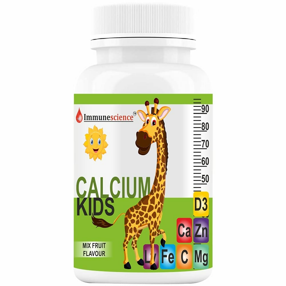 Immunescience Calcium With Vitamin D3 (Vitamin D) Tablets For Kids | Swadesiicart