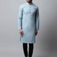 Even Apparels Blue Color Cotton Pure Cotton Men's Kurta With Side Placket (SLD1156) | Swadesiicart