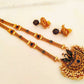 Blue Kemp Peacock Long Necklace Set