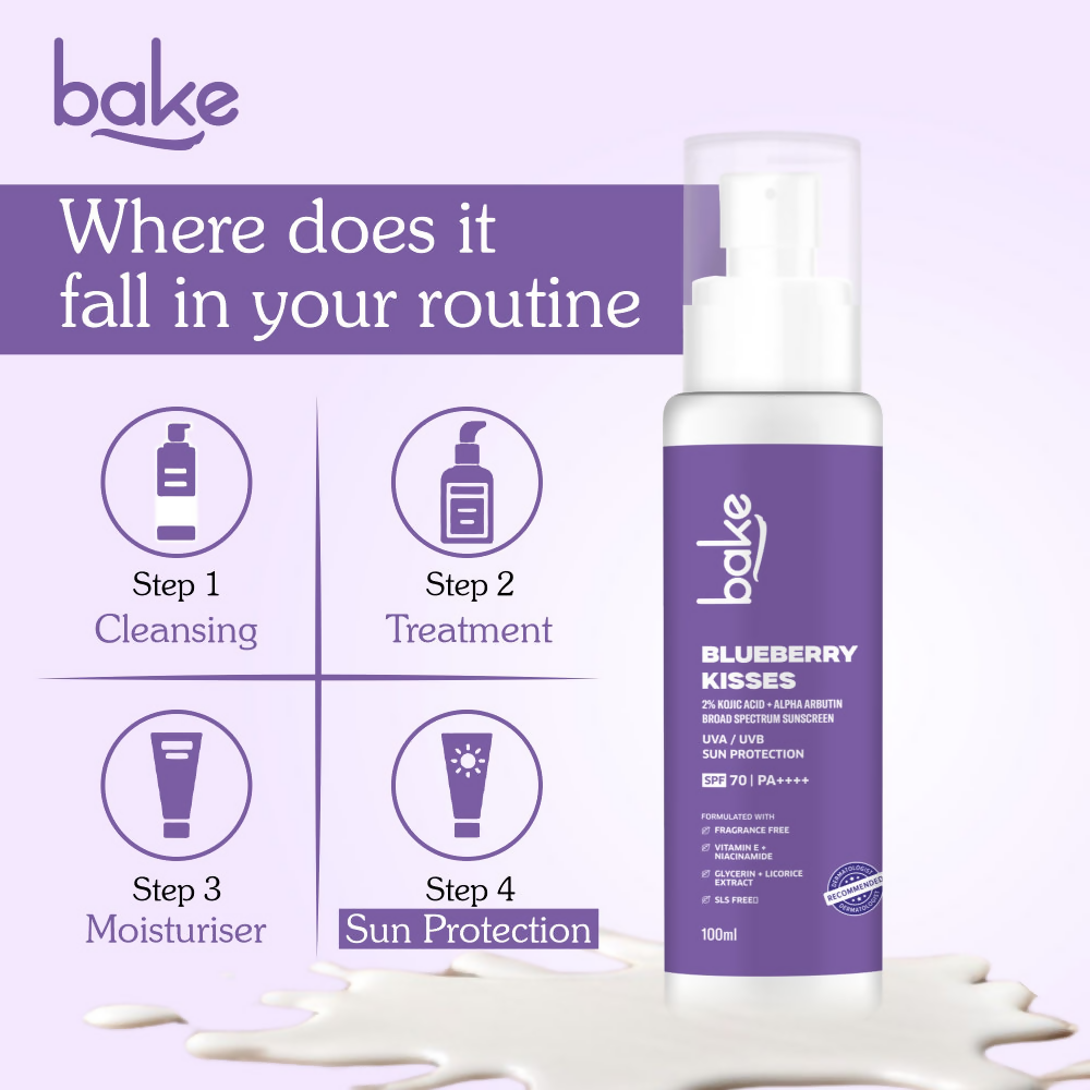 Bake 2% Kojic Acid Sunscreen Spf 70 With Alpha Arbutin & Niacinamide | Swadesiicart