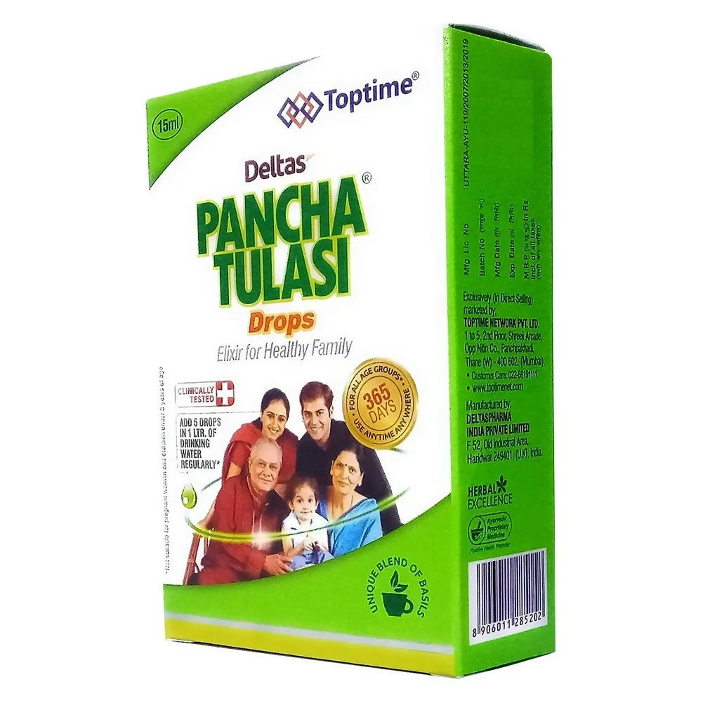 Deltas Pancha Tulasi Drops - Swadesiicart