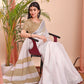 Shree Shyam Fashion The White Loom White Linen Cotton Saree