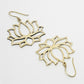NVR Women Lotus Shaped Gold-Polished Earrings - Swadesiicart