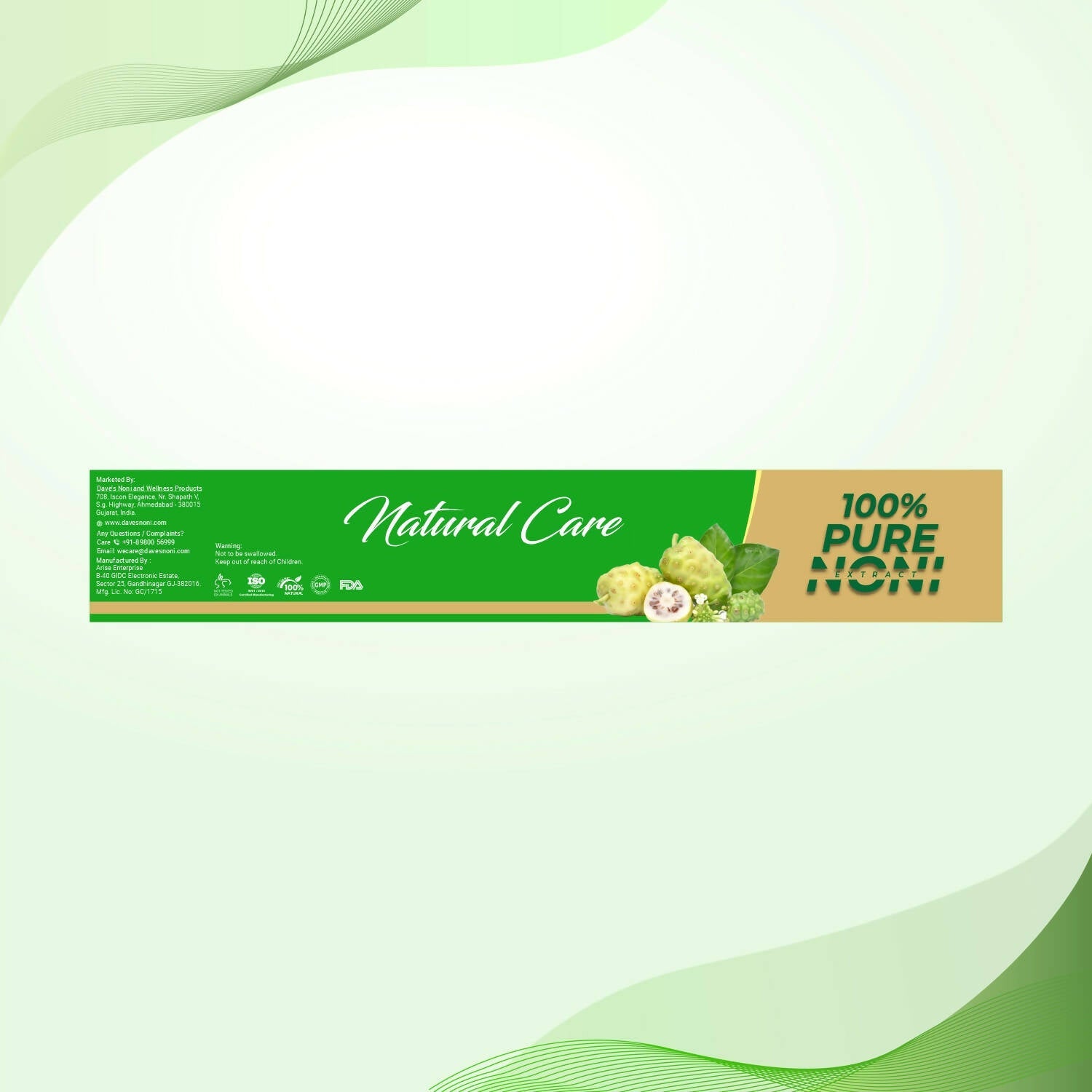 The Dave's Noni 24 Hour Oral Care Toothpaste | Swadesiicart