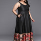 Ahalyaa Women's Traditional wear Ethnic Dress - Black | Swadesiicart