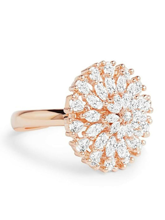 Joban Fashion Rose Gold Brass Adjustable Ring | Swadesiicart