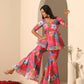 Pomcha Jaipur Pink Gul Qudrat Sharara Set | Swadesiicart