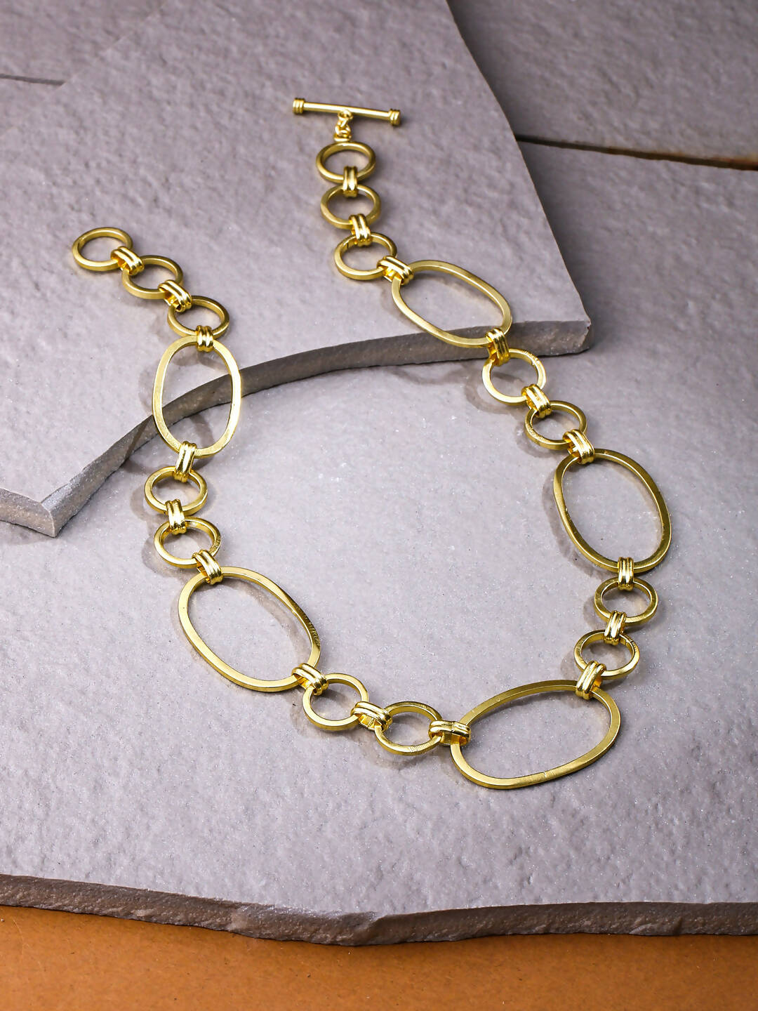NVR Women Gold-Polished Statement Necklace | Swadesiicart