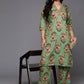 Ahalyaa Women's Traditional wear Kurta Set - Green | Swadesiicart