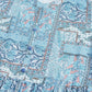 Light Blue Poly Rayon Digital Printed A-line Top - Tarini - Swadesiicart