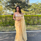 Vamsee Yellow Organza Saree - Swadesiicart
