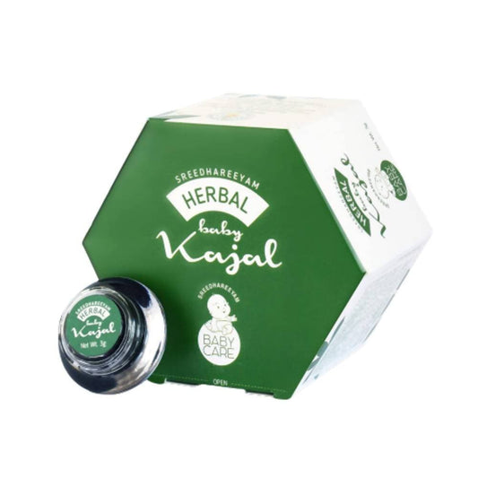 Sreedhareeyam Ayurveda Herbal Baby Kajal, for Babies and Adults with Gooseberry, Sahadevi, Yashtimadhu and Castor Oil - Swadesiicart