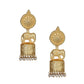 Joban Fashion Women Matte Gold Brass Jhumka | Swadesiicart