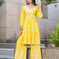 BulBul Dhawani Rayon Mustard Co-Ord Set - Swadesiicart