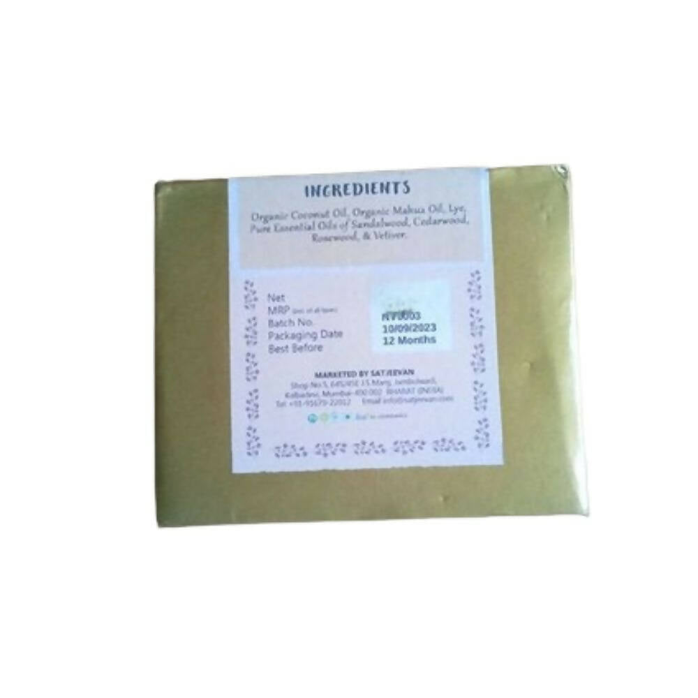Satjeevan Organic Cedar Sandalwood Soap - Swadesiicart