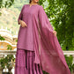 Janasya Lavender Georgette Embroidered Kurta,Bottom & Dupatta | Swadesiicart