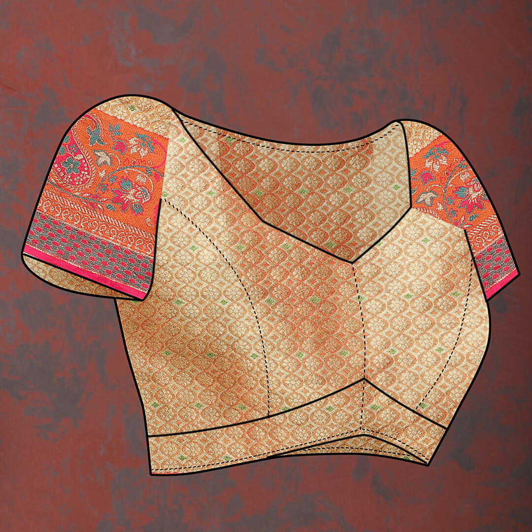 Lorenvalley Fashion Navyblue Kanjivaram Silk Woven Design with Zari Weaving Saree - Swadesiicart