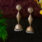 Joban Fashion Women Matte Gold Brass Jhumka | Swadesiicart