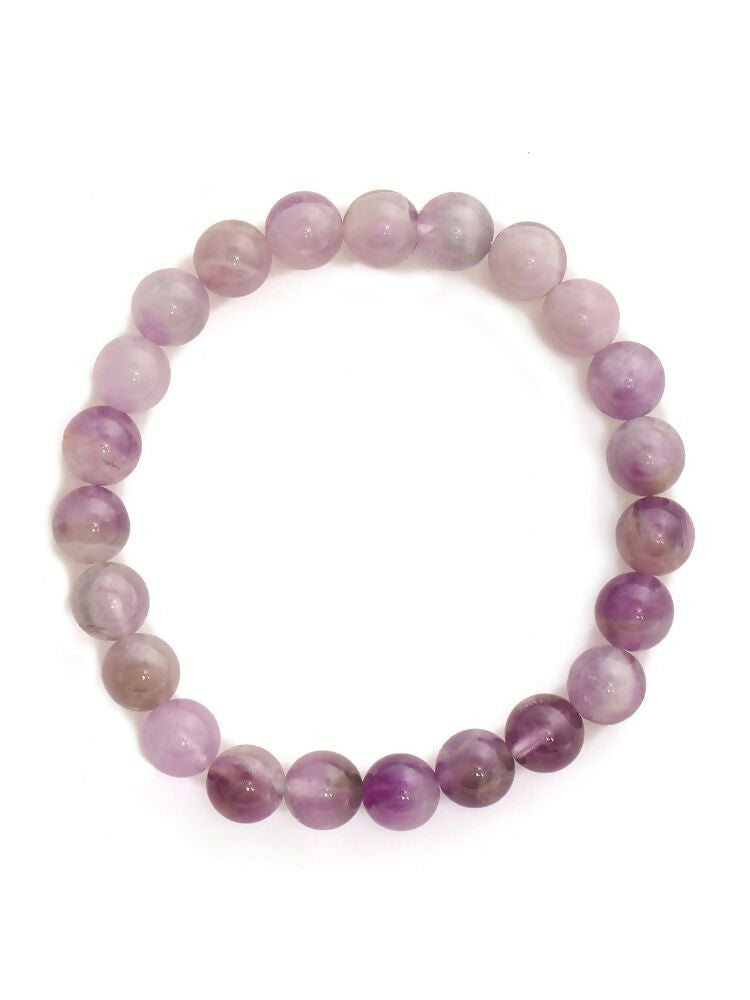 Purple Amethyst Beads Crystal Bracelet - Ruby Raang | Swadesiicart