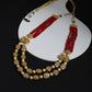 Gold-Toned Red Brass Gold-Polished Necklace - Ruby Raang | Swadesiicart