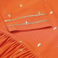 FIORRA Women's Orange Poly Crepe Flared Kurta With Dupatta - Swadesiicart