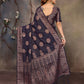 Joban Fashion Navy Blue Woven Jacquard Banarasi Silk Sarees | Swadesiicart