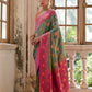 Vishnu Weaves Women's Rama Banarasi Silk Zari Woven Saree with Blouse - Swadesiicart