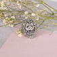 NVR Men Silver-Plated Lion Face Finger Ring | Swadesiicart