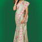 Aayaa Designer Printed Satin Saree - Multi Color