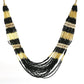 Mominos Fashion Johar Kamal Handicraft Finish Beads Work Long Necklace For Women (Black /Golden) | Swadesiicart