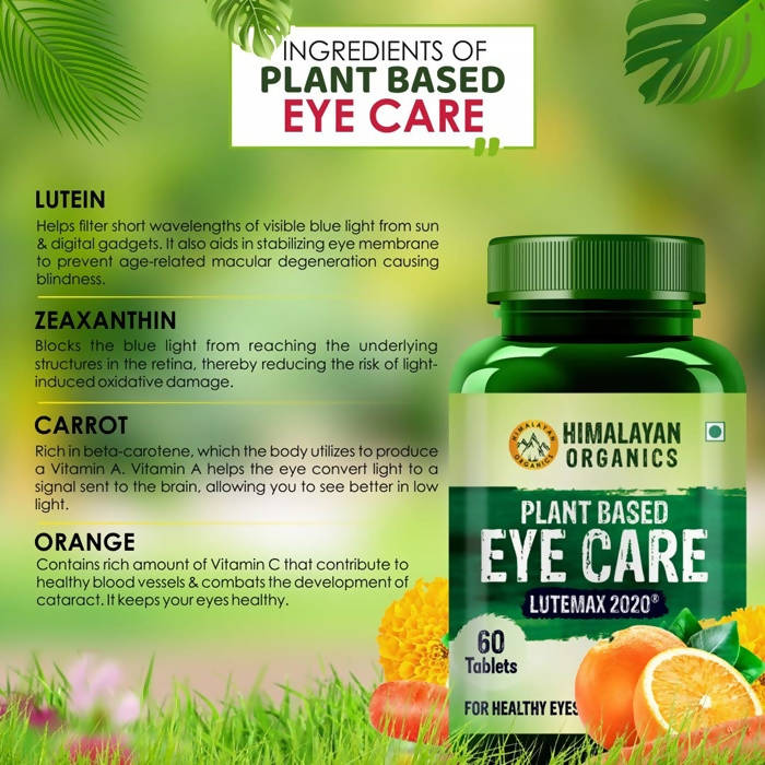 Plant Based Eye Care Tablets Lutemax 2020 For Healthy Eyes: 60 Tablets