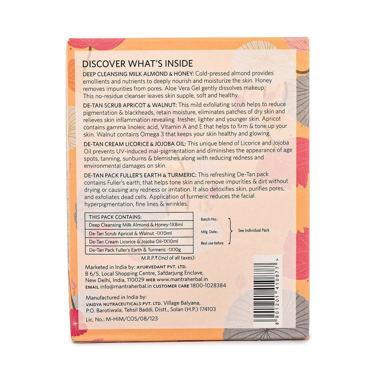 Mantra Herbal De-Tan Facial Kit - Swadesiicart