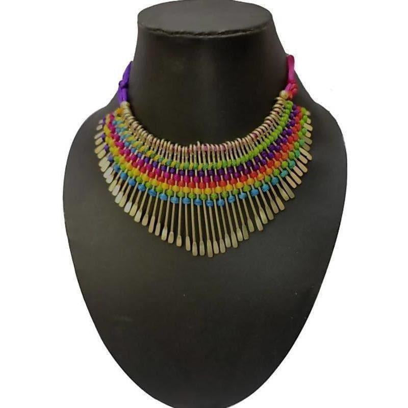 MS Fashion India Latest Traditional Multicolor Beads Necklace | Swadesiicart