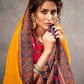 Yellow Satin Silk Zari, Cord And Sequins Embroidery Saree - Norita Arinya | Swadesiicart