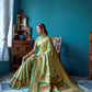 Vishnu Weaves Women's Pista Patola Banarasi Silk Meenakari Zari Woven Saree with Blouse - Swadesiicart