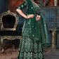 Jyoti Fashion Beautiful Bottle Green Faux Georgette 3MM Sequins with Thread & Jari Embroidery Lehenga Choli with Dupatta | Swadesiicart