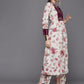 Ahalyaa Womens Beige Crepe Digital Printed Kurta Palazzo Set | Swadesiicart