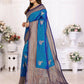 Joban Fashion Banarasi Royal Blue Small Butti Soft Silk Saree | Swadesiicart
