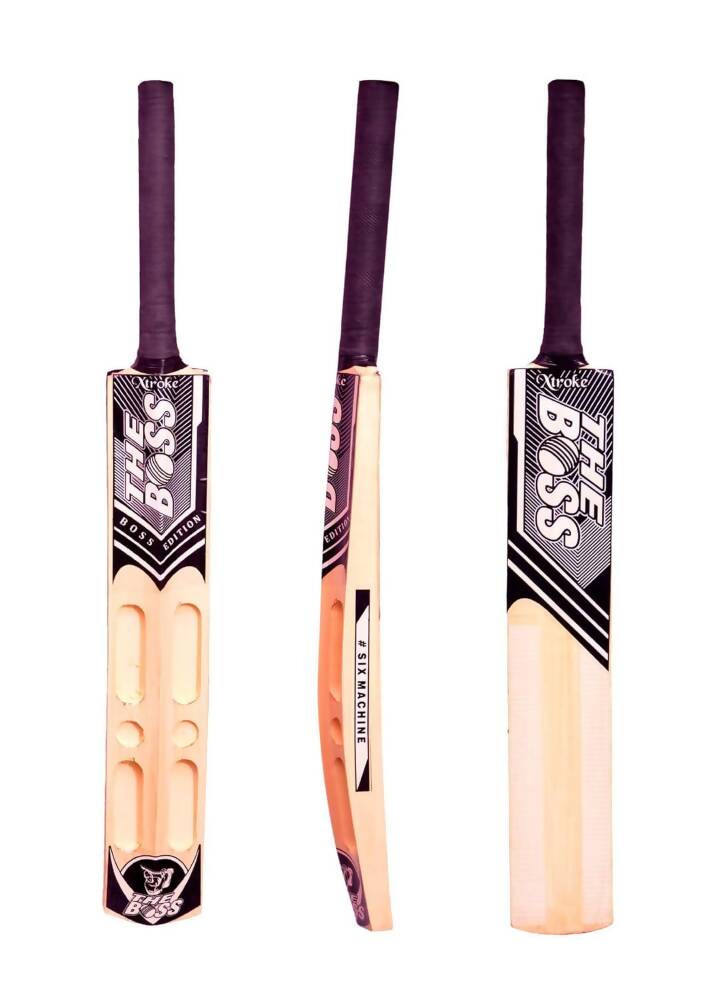 Xtroke The Boss Scoop Edition Popular Willow Premium Cricket Bat (Size 4) - Swadesiicart